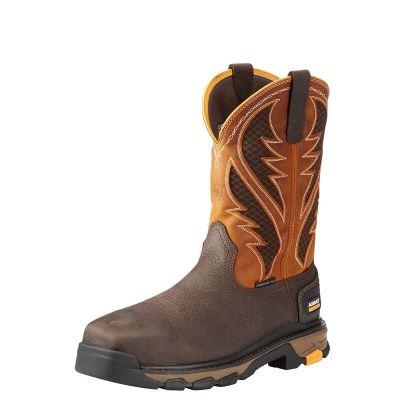 Ariat Work: Intrepid VentTEK Composite Toe Zapatos de Seguridad Hombre - Marrones / Amarillo (WFRTI3